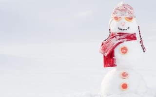 Картинка снеговик, зима
