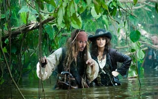 Обои джунгли, кино, вода, пираты, фильм, фильмы, пираты карибского моря