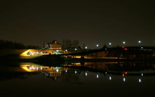 Картинка Ночной кремль, Великий Новгород
