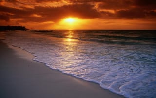 Картинка Восход над Карибским морем, Плая-дель-Кармен, Мексика