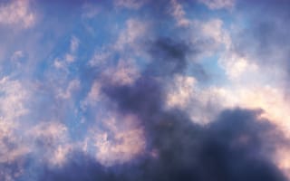 Картинка Темные облака на закате