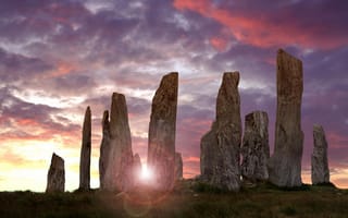 Обои Стоящие Камни Калланиша, остров Льюис, Шотландия