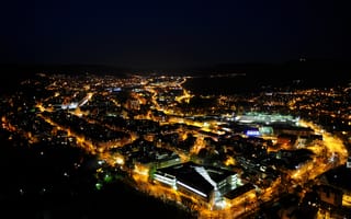 Обои Город Йена ночью, Германия