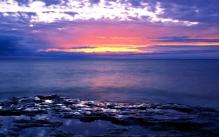 Картинка Закат на тихом море