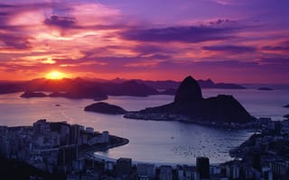Картинка Рио-де-Жанейро на закате