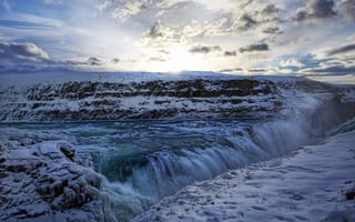 Картинка Золотой водопад (Гюдльфосс), Исландия