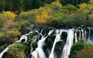 Картинка Водопад в Национальном парке Цзючжайгоу