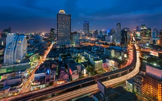 Картинка Ночной Бангкок, Таиланд