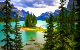 Картинка Голубое горное озеро
