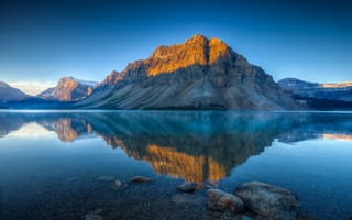 Картинка Горы и озеро Боу, Канада, Национальный парк Банф