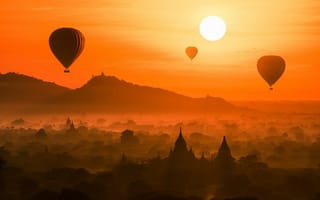 Картинка Воздушные шары над Бирмой