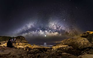 Картинка Млечный путь над морем