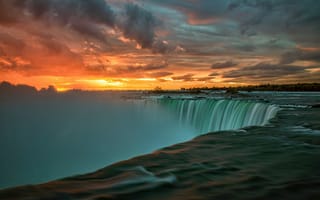 Картинка Ниагарский водопад на закате