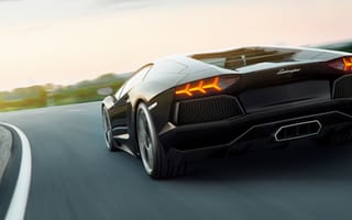 Картинка Черный Lamborghini Aventador