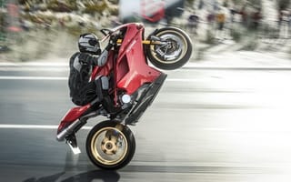 Картинка Мотоцикл на заднем колесе