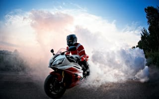 Обои дым, motorcycle, мотоцикл, smoke