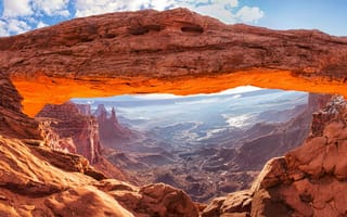 Картинка США, USA, скала, арка, arch, Юта, canyon, каньон, Rock, Canyonlands, Utah, Каньонлендс