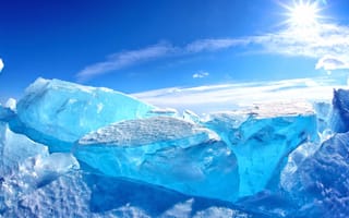 Картинка озеро, лед, Россия, Baikal, ice, lake, Сибирь, Siberia, байкал, Russia