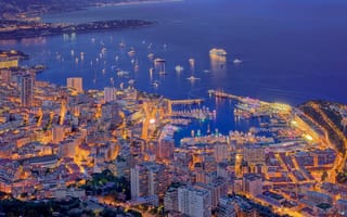 Картинка night, ночь, Монако, Монте-Карло, Monte Carlo, Formula 1, Monaco