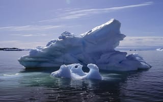 Картинка море, айсберг, льдина, ледник