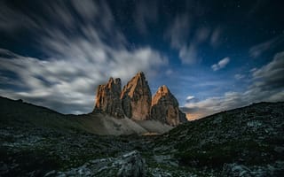 Картинка италия, облака, пейзаж, природа, небо, горы, ауронцо-ди-кадоре