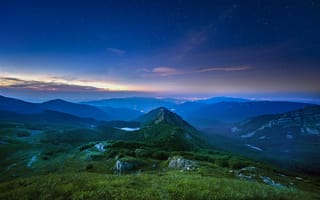 Картинка италия, горы, небо, монте-марманья, туман, апеннины, пейзаж