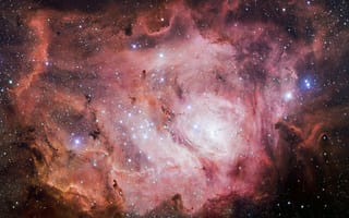 Картинка космос, звезды, галактика, lagoon nebula