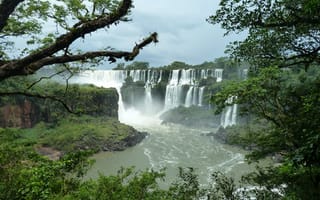 Картинка Водопады Игуасу, водопад, гидроресурсы, водоем, природа