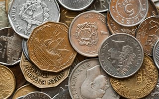 Картинка валюта, деньги, золотистый, крупный план, медь, монеты, цент