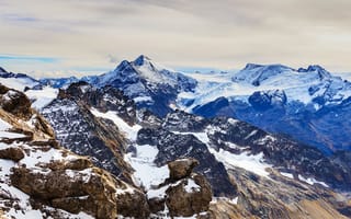 Картинка Альпийский, Альпы, вершина, вид, высокий, горный пик, горы, дикая природа, живописный, зима, камни, лед, на открытом воздухе, облака, окружающая среда, пейзаж, пик, погода, природа, простуда, скалы, снег