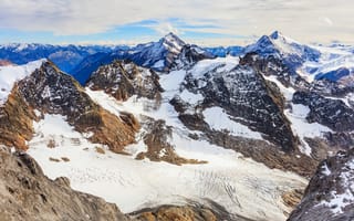 Картинка вершина, вершины, вид, горный пик, горный хребет, горы, дневной свет, живописный, заснеженный, зима, лед, ледник, на открытом воздухе, небо, облака, пейзаж, природа, простуда, скалы, склон, снег, снежный, утесы, фото природы, швейцария, швейцарские альпы