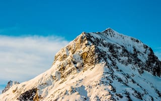 Картинка Альпы, высокий, Высота, голубое небо, гора, горный пик, дневной свет, живописный, зима, зимний пейзаж, легкий, лед, мороз, на открытом воздухе, небо, облака, пейзаж, пик, поход, Приключение, природа, простуда, скалы, снег