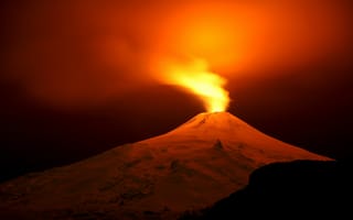 Картинка Вильяррика, вулкан, типы вулканических извержений, тепло, вулканического рельефа