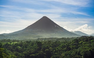 Картинка Вулкан Ареналь, пейзажи гор, нагорье, вулкан, горный рельеф
