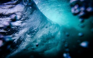 Картинка h2o, абстрактный, бирюзовый, вода, волна, голубой, движение, мокрый, море, океан, подводный, пузырь, размытый