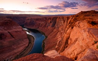 Картинка хорсшу-бенд, река Колорадо, страница, большой каньон, Юта