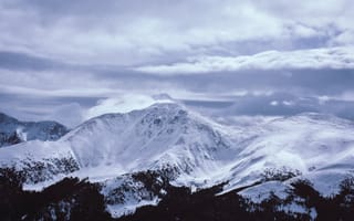 Картинка высокий, гора, живописный, заснеженный, зима, на открытом воздухе, пейзаж, природа, простуда, снег