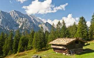 Картинка Альпы, гора, горный хребет, горный рельеф, дикая местность