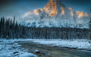 Картинка гора, природный ландшафт, природа, зима, замораживание
