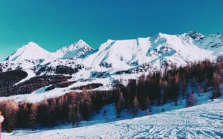 Картинка гора, горнолыжный курорт, живописный, заснеженный, зима, курорт, пейзаж, покрытый снегом, природа, простуда, снег, снежный