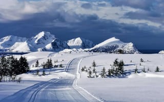 Картинка Альпийский, Альпы, вершина, горные вершины, горы, живописный, заснеженные горы, зима, идиллический, красивый, лофотенские острова, мороз, морозный, напрямик, норвегия, пейзаж, покрытый снегом, простуда, пункт назначения лофотенские острова, снег, спокойный, спокойствие, холмы