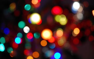 Картинка свет, Рождественские огни, цвет, освещение, ночь