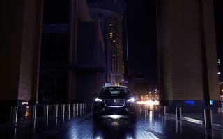 Картинка Ягуар, авто, Jaguar F-Type, ночь, свет