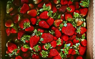 Картинка клубника, ягоды, фрукты, красный цвет, пища