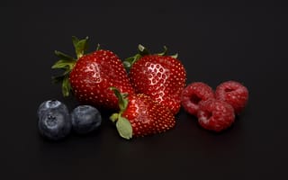 Картинка ягоды, фрукты, клубника, природные продукты, красный цвет