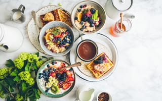 Картинка завтрак, ресторан, блюда, пища, поздний завтрак