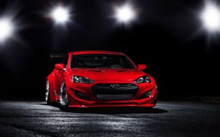 Картинка Хендай Генезис Купе, Hyundai, авто, кузов купе, красный цвет