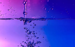 Обои пузырь, вода, синий, жидкий, пурпур