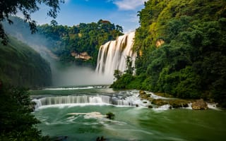 Картинка Водопада Хуангошу, водопад, водоем, гидроресурсы, природный ландшафт