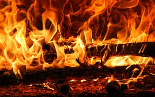 Картинка тлеющий уголек, пламя, огонь, тепло, сгорание